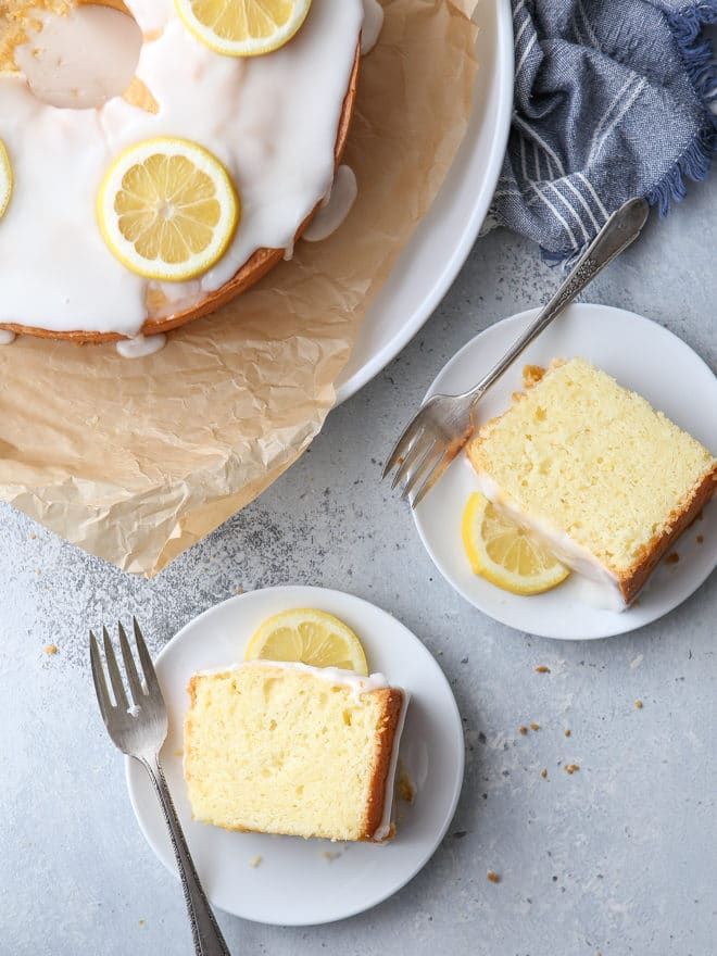 This light and tender cream cheese pound cake full of zesty lemon flavor is elegant enough for a dinner party, but easy enough for a busy weeknight!