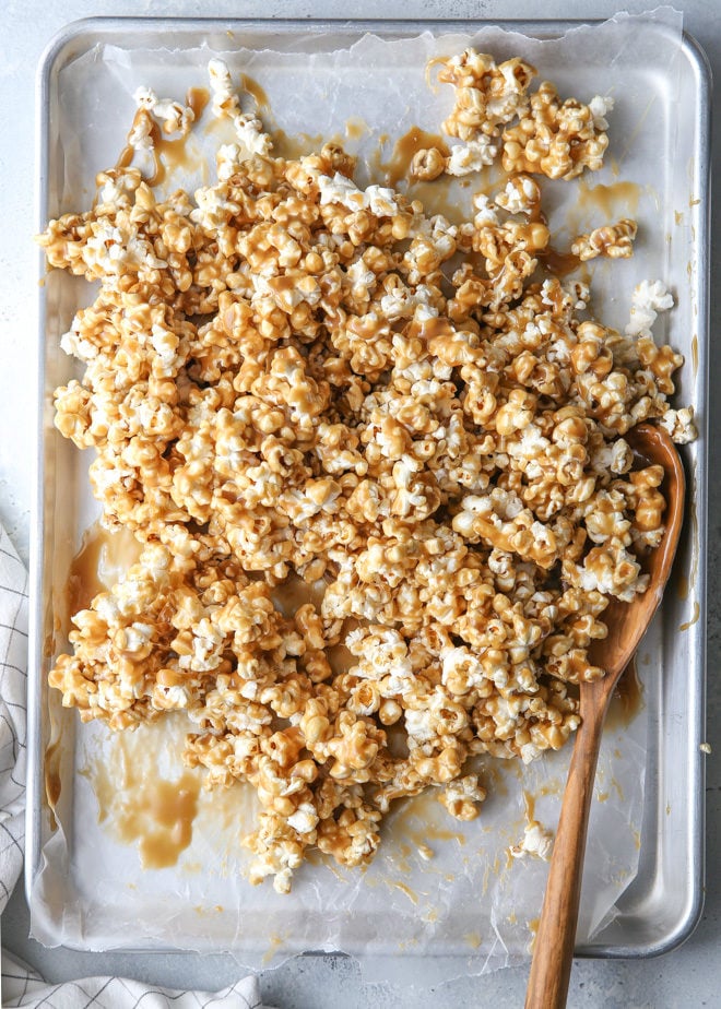 This is our family's favorite soft caramel corn recipe. It's chewy and gooey, and completely irresistible!
