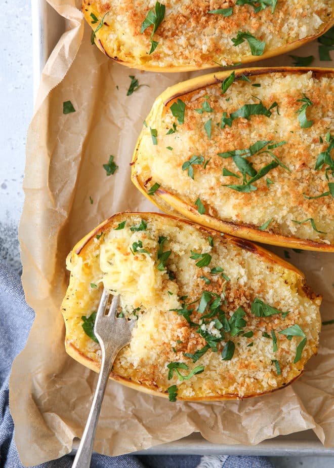 Twice-Baked Spaghetti Squash and Cheese