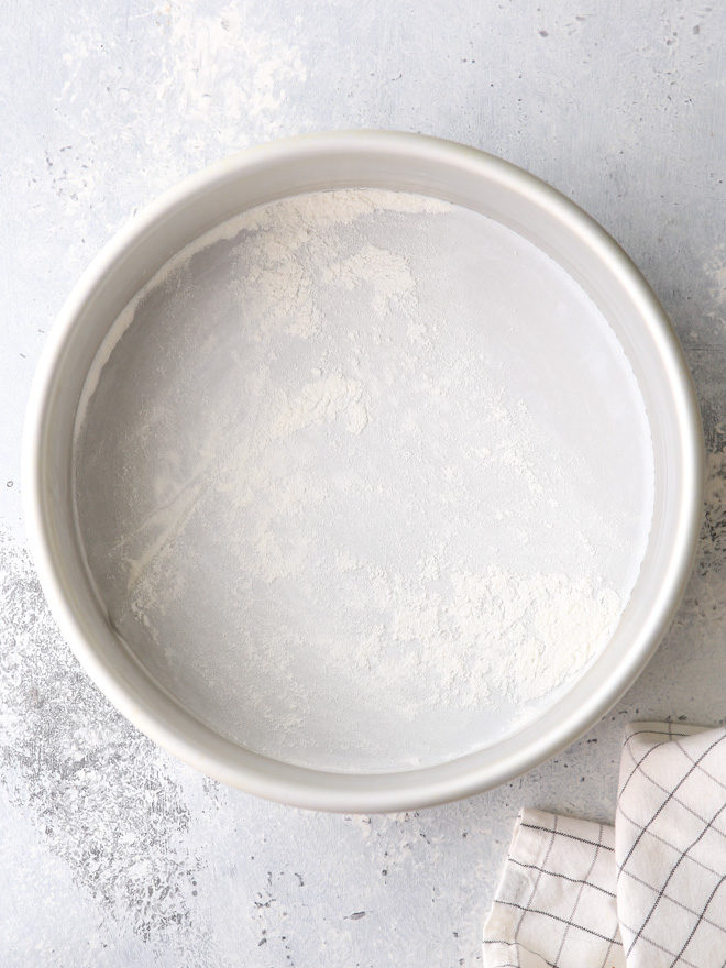 Butter and flour will keep cake from sticking to the pan