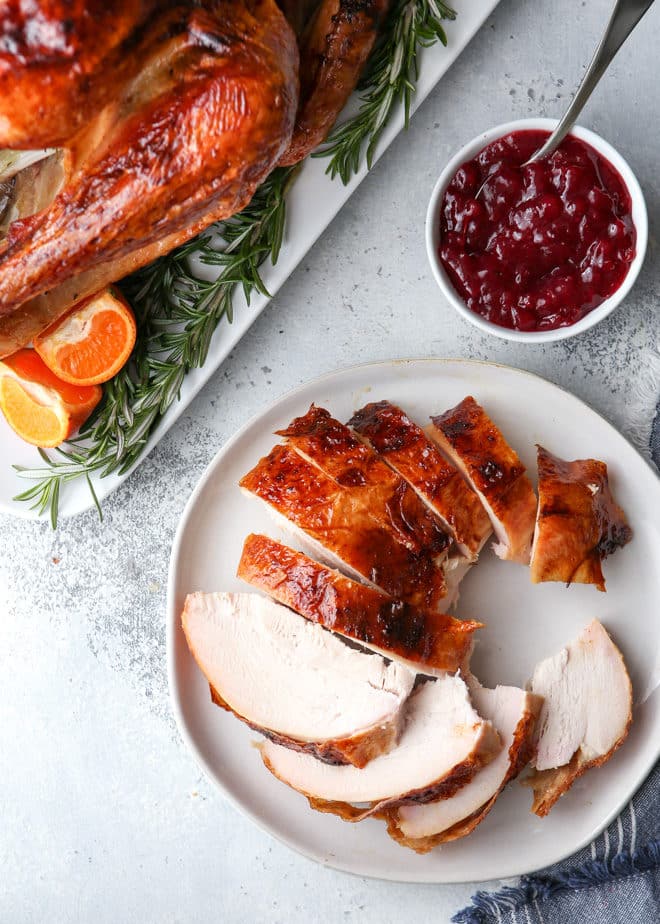 This dry-brined roasted turkey is the only turkey recipe you'll ever need! It's full of incredible flavor, it's super juicy, and is has the most beautiful crispy skin. 