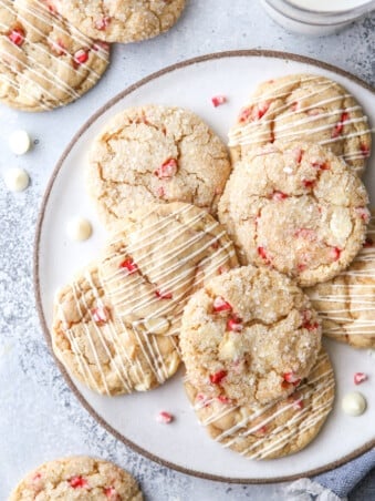 Super soft and chewy white chocolate peppermint cookies are the ultimate holiday treat!