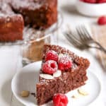 You won’t find a more decadent dessert than this flourless chocolate almond cake!