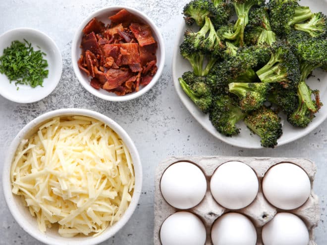 ingredients need for broccoli bacon quiche