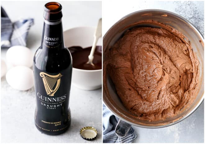 Making chocolate cake with Guinness beer