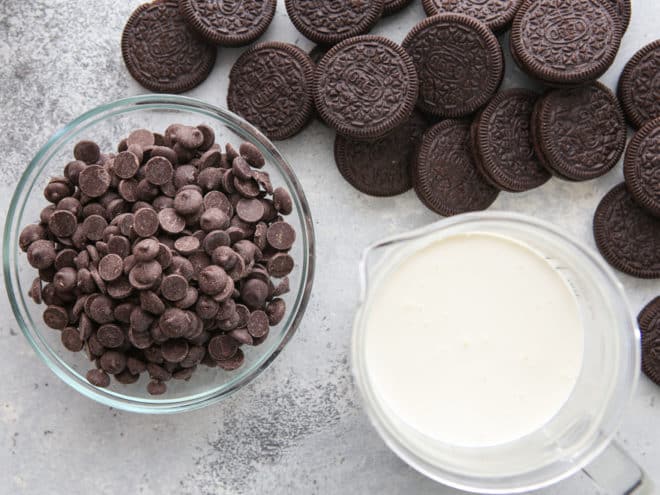 ingredients needed for chocolate oreo parfaits