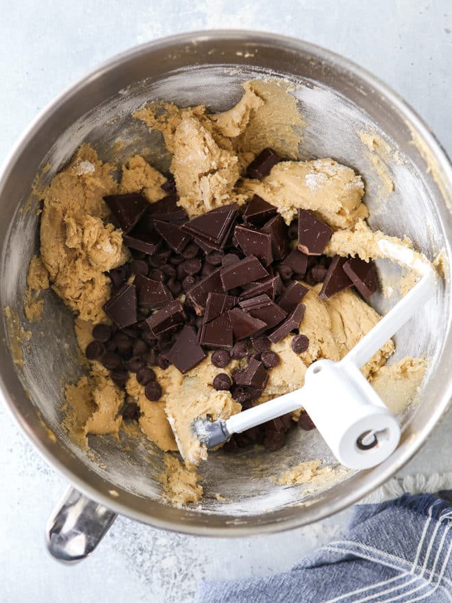 mixed cookie dough using the creaming method
