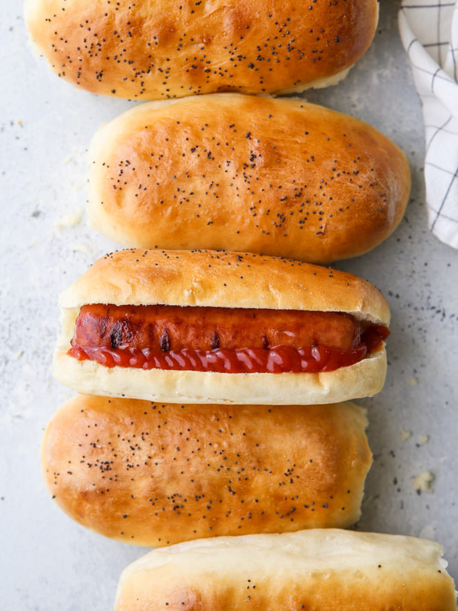 Soft and delicious homemade hot dog buns are so much better than store-bought!