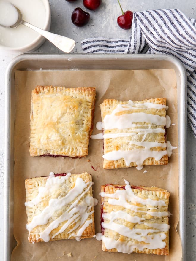 drizzling hand pies with icing