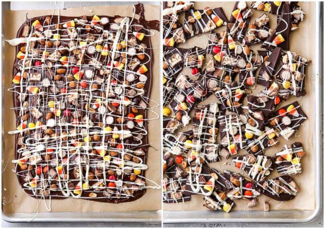 candy bark and broken pieces
