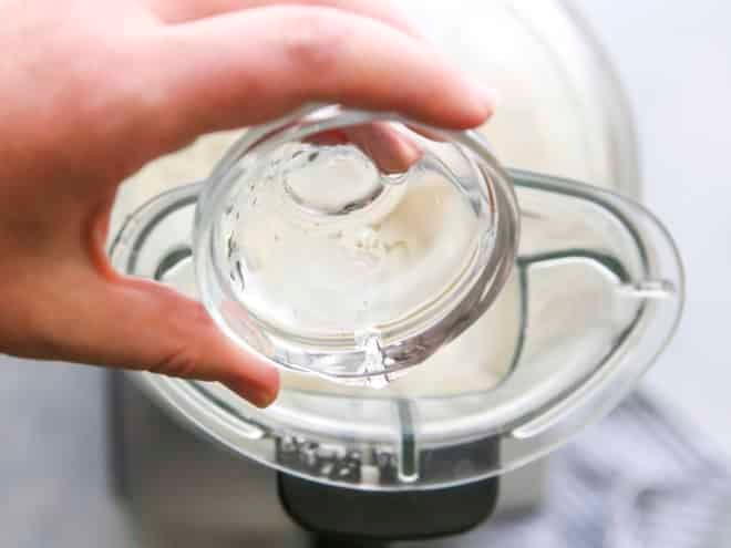 add water to food processor