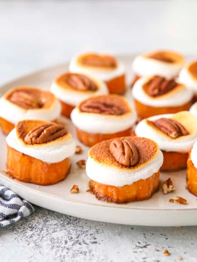 sweet potato bites on serving platter