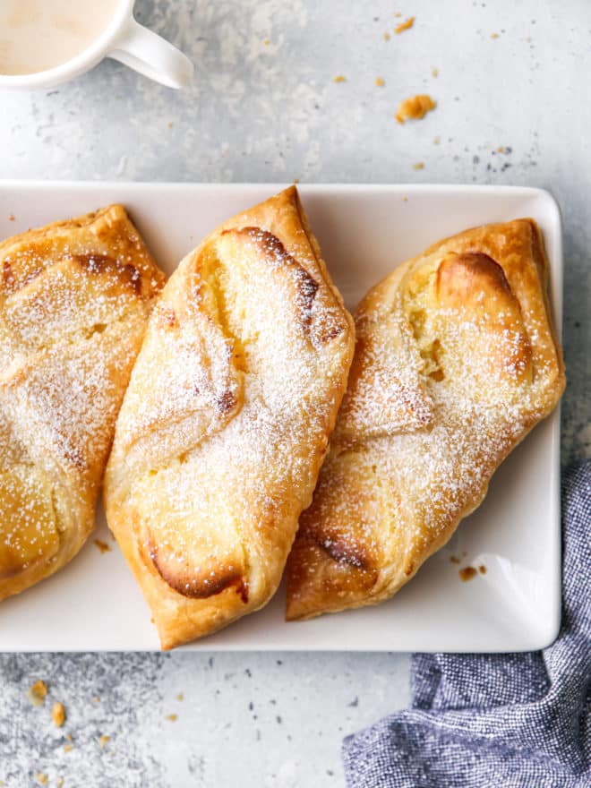 cream cheese danishes on a plate