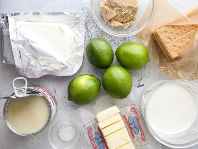 ingredients needed for lime cheesecake bars