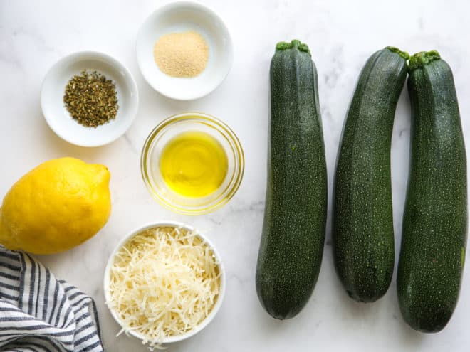 ingredients for grilled parmesan zucchini