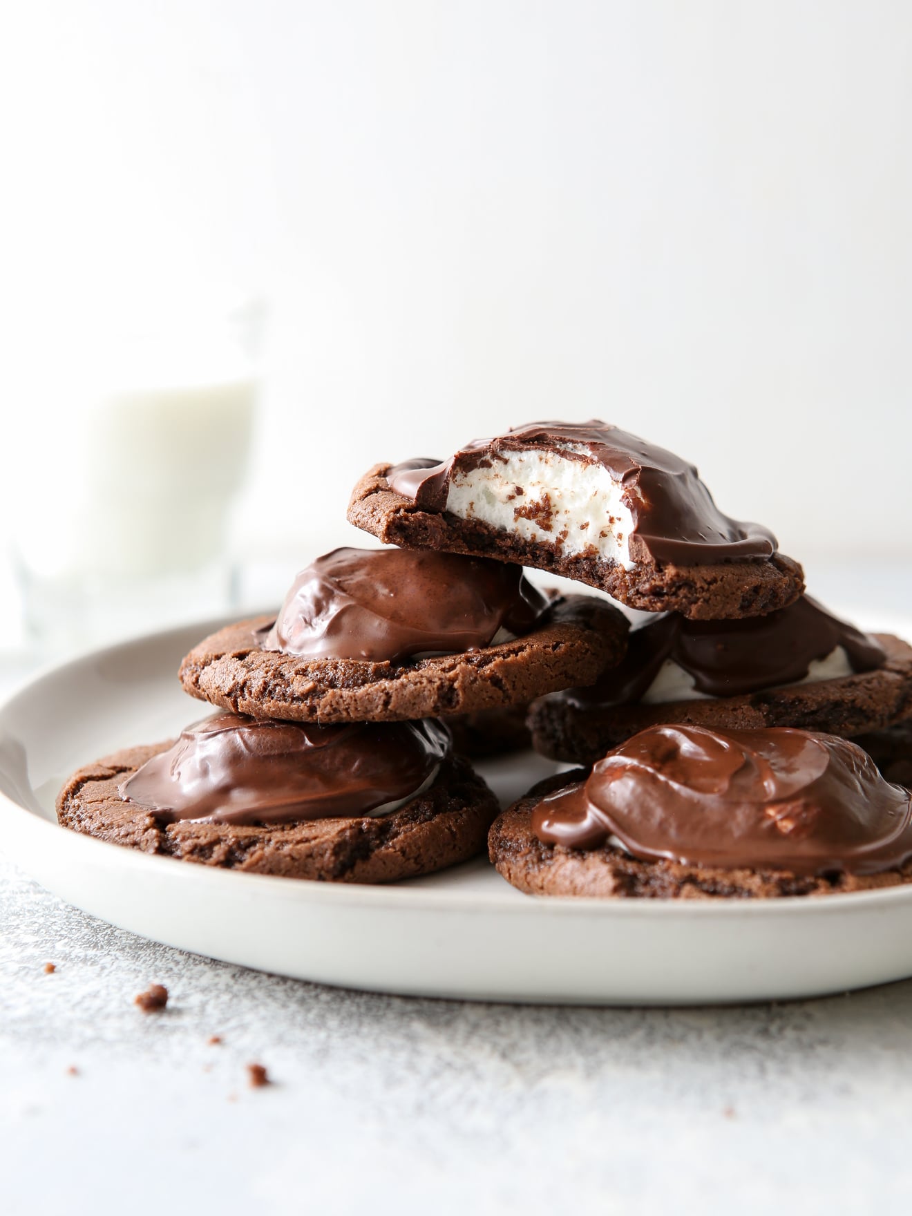 Chocolate Marshmallow Cookies - Completely Delicious