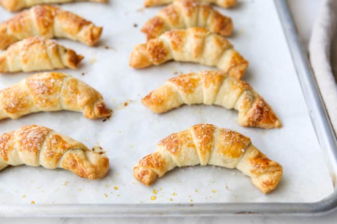 puff pastry chocolate croissants freshly baked