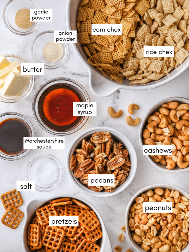 Maple Nut Snack Mix Ingredients