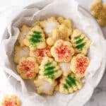 spritz cookies in a bowl