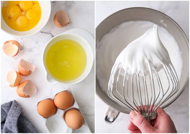 separating eggs and whipping egg whites