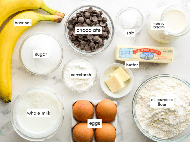 chocolate banana cream pie ingredients