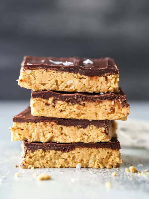 Easy No-Bake Chocolate Peanut Butter Bars - Completely Delicious