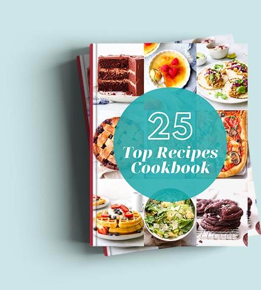 25 Top Recipes book cover mockup