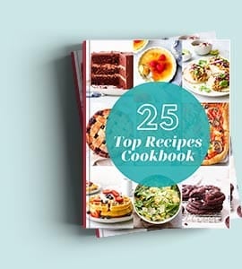 25 Top Recipes book cover mockup