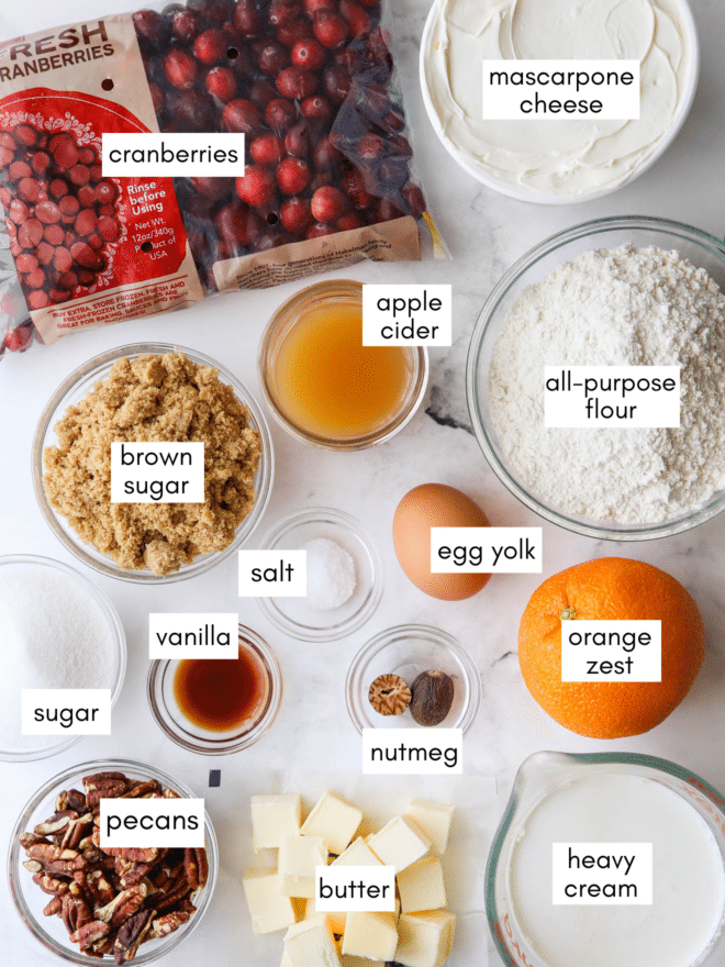 mascarpone cranberry tart ingredients
