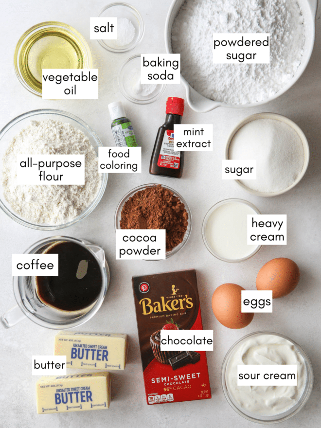 mint choc chip cupcake ingredients
