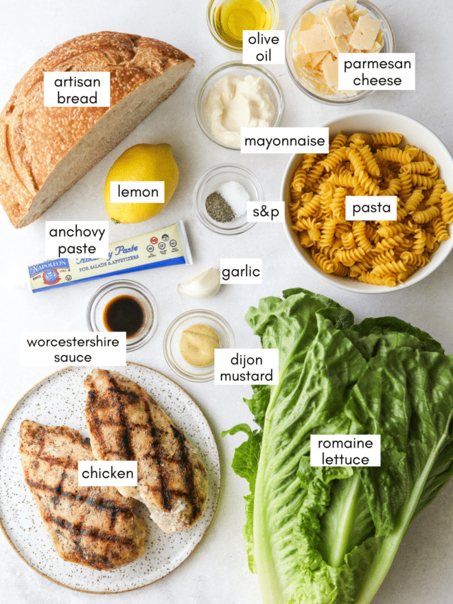 chicken caesar pasta salad ingredients