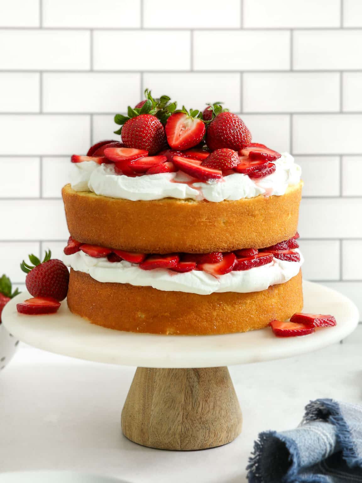 Strawberry Shortcake Layer Cake - Completely Delicious