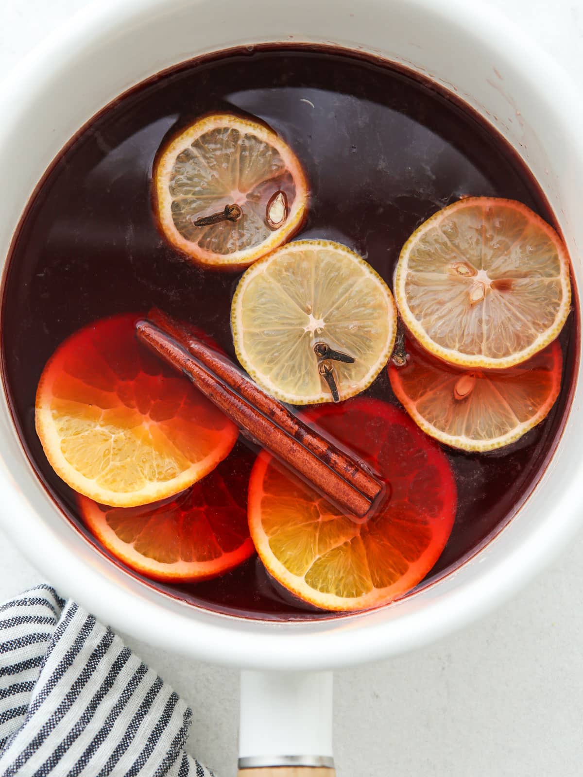 making a cranberry syrup base for holiday punch