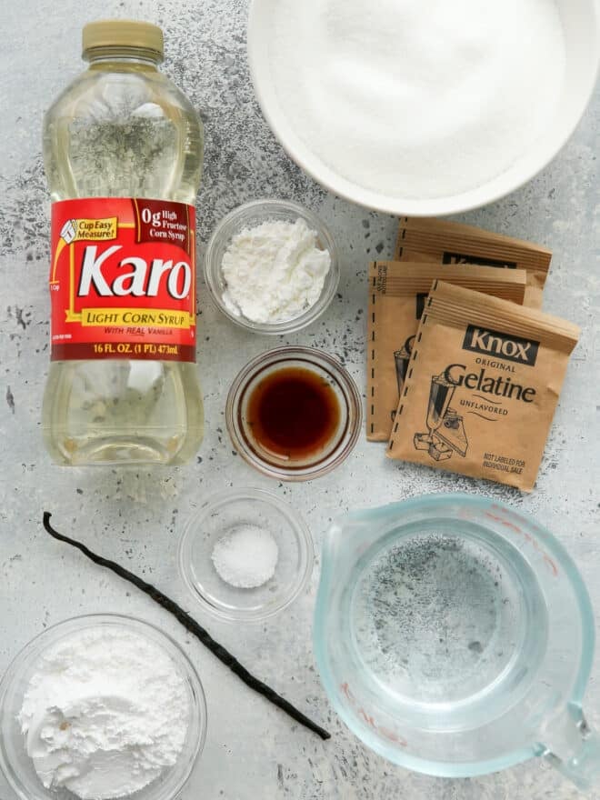 ingredients for homemade marshmallows