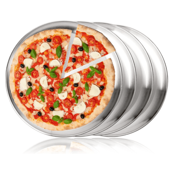 4-pack stainless steel pizza pans