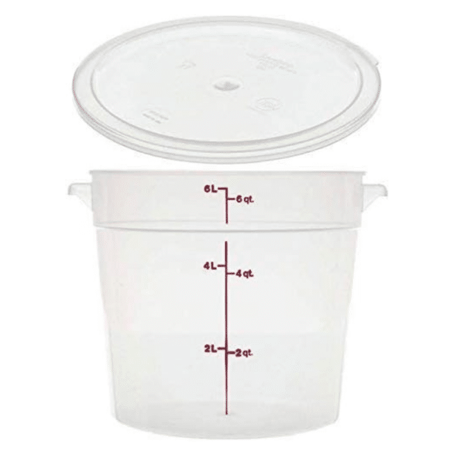 6 QT food storage containers for favorite pizza tools